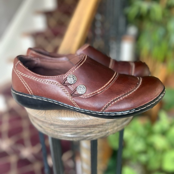 Clark’s Bendable leather loafer Brown very good condition size 9 ladies - Picture 2 of 12